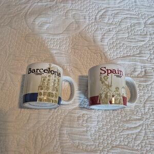 Starbuck Barcelona & Spain 3 oz collector cups perfect espresso size EUC